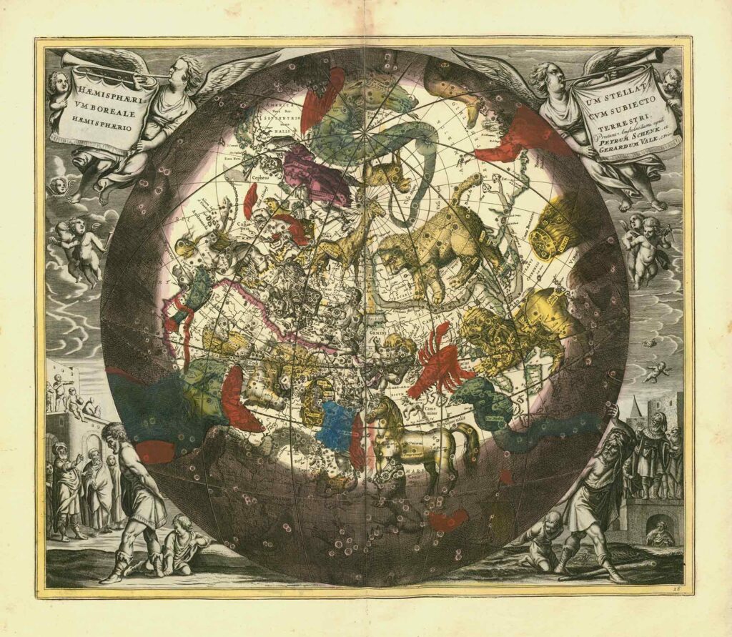 Plate 26: Hemisphærium Stellatvm Boreale Cvm Subiecto Hemisphærio Terrestri