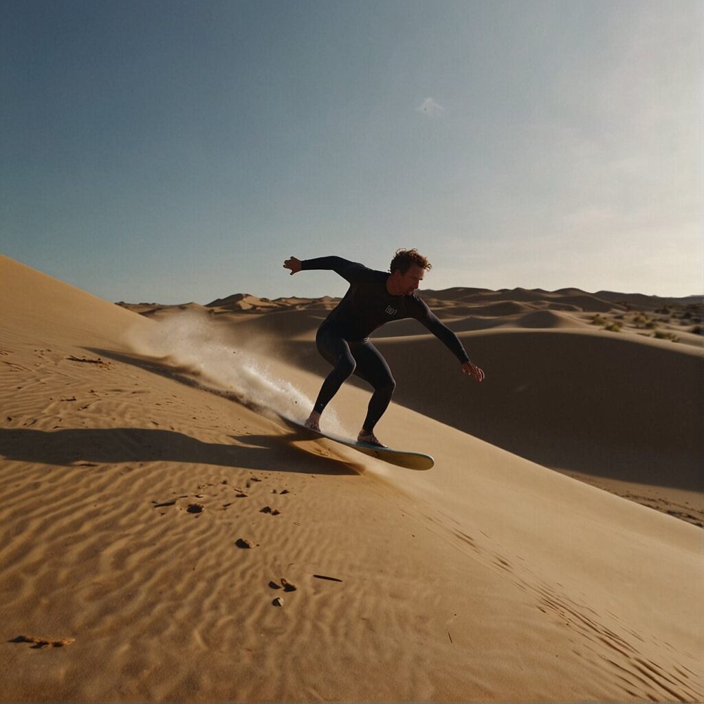 sandboarding in peru desert dunes