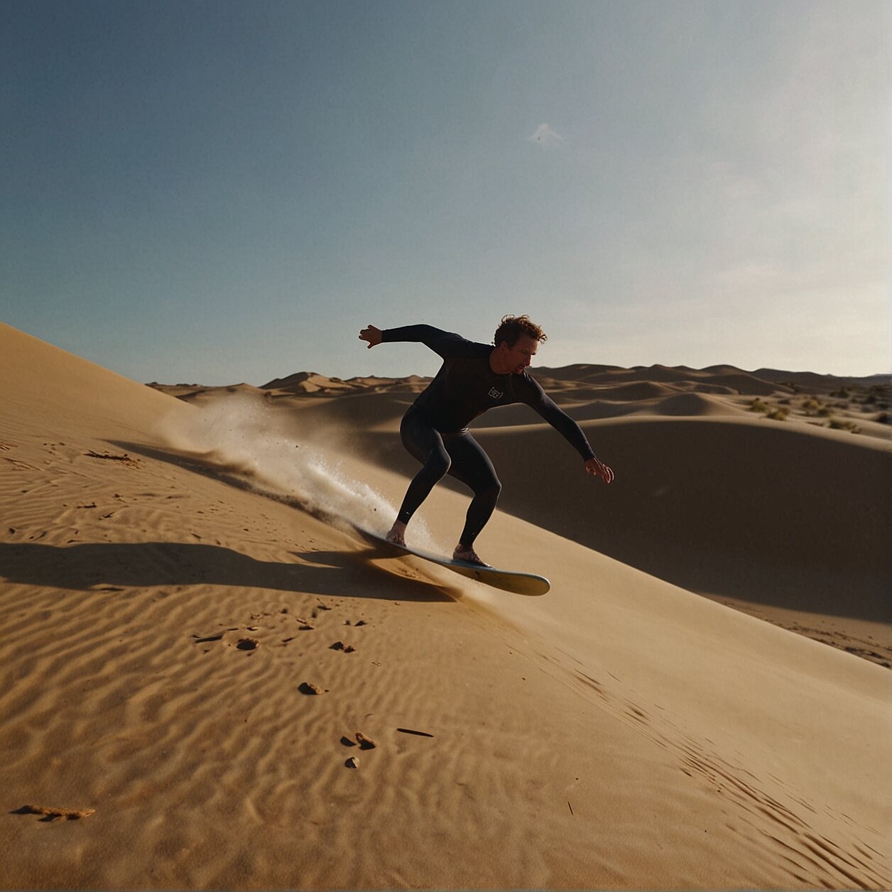 sandboarding in peru desert dunes