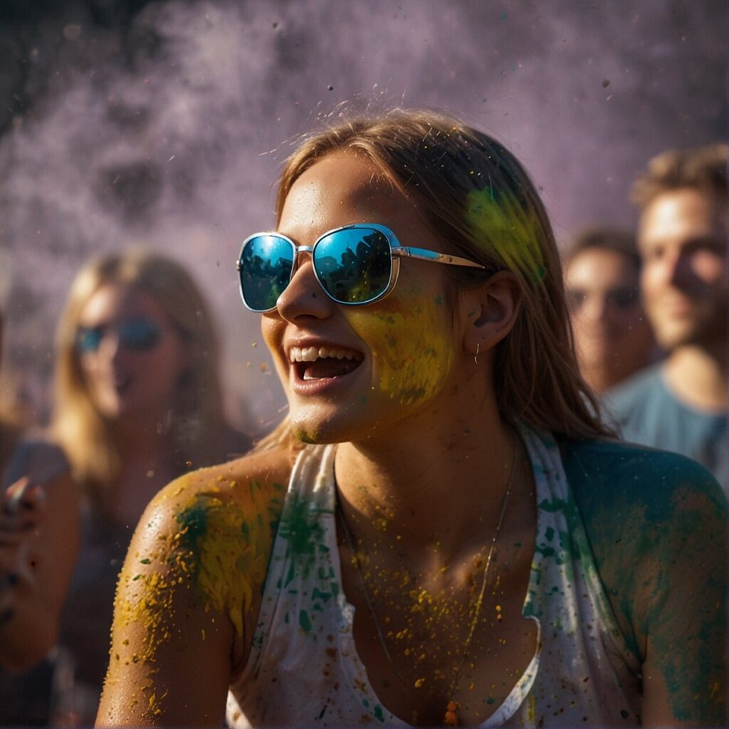 colorful chaos india holi festival