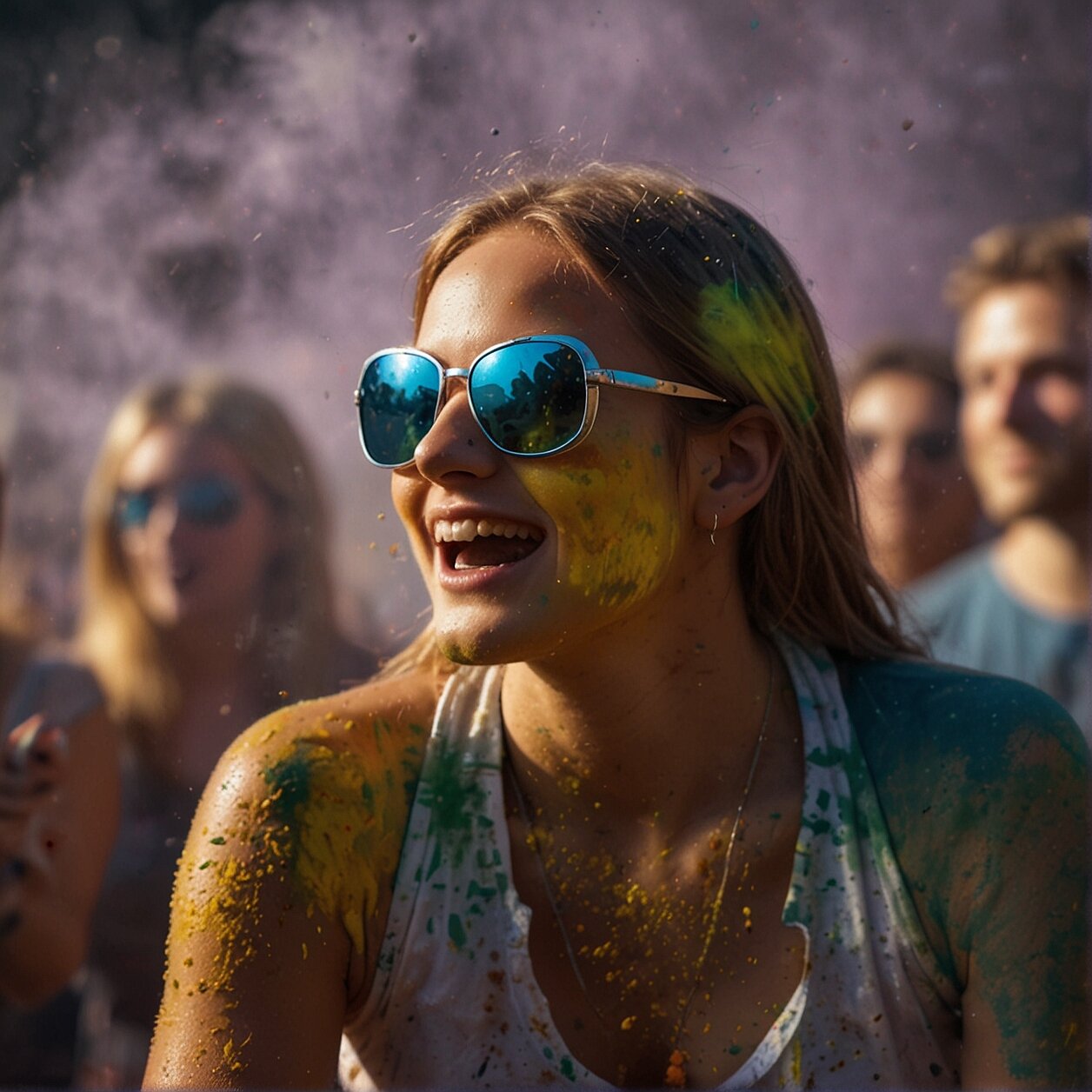 colorful chaos india holi festival