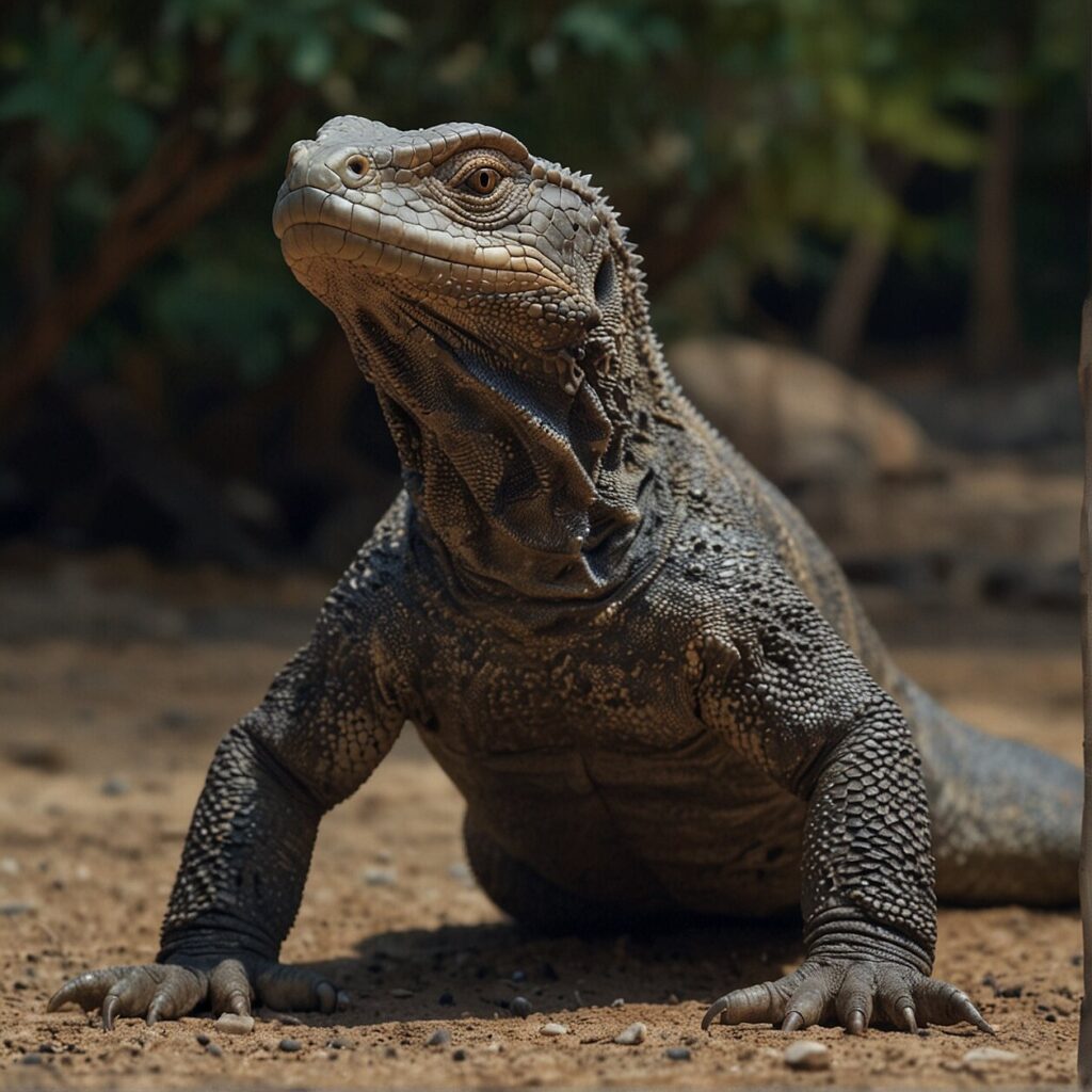tracking komodo dragons in indonesia